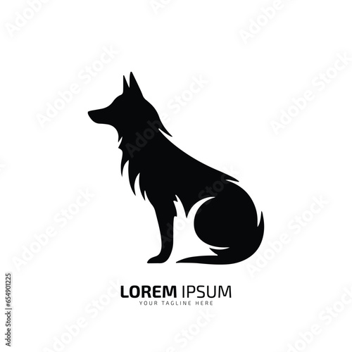 minimal and abstract wolf logo coyote icon dog silhouette jackal vector animal