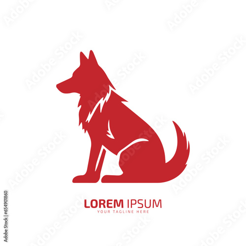 minimal and abstract wolf logo coyote icon dog silhouette jackal vector silhouette