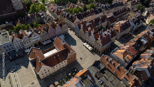 Fototapeta Naklejka Na Ścianę i Meble -  A Drone's View of Olsztyn's Old Town

