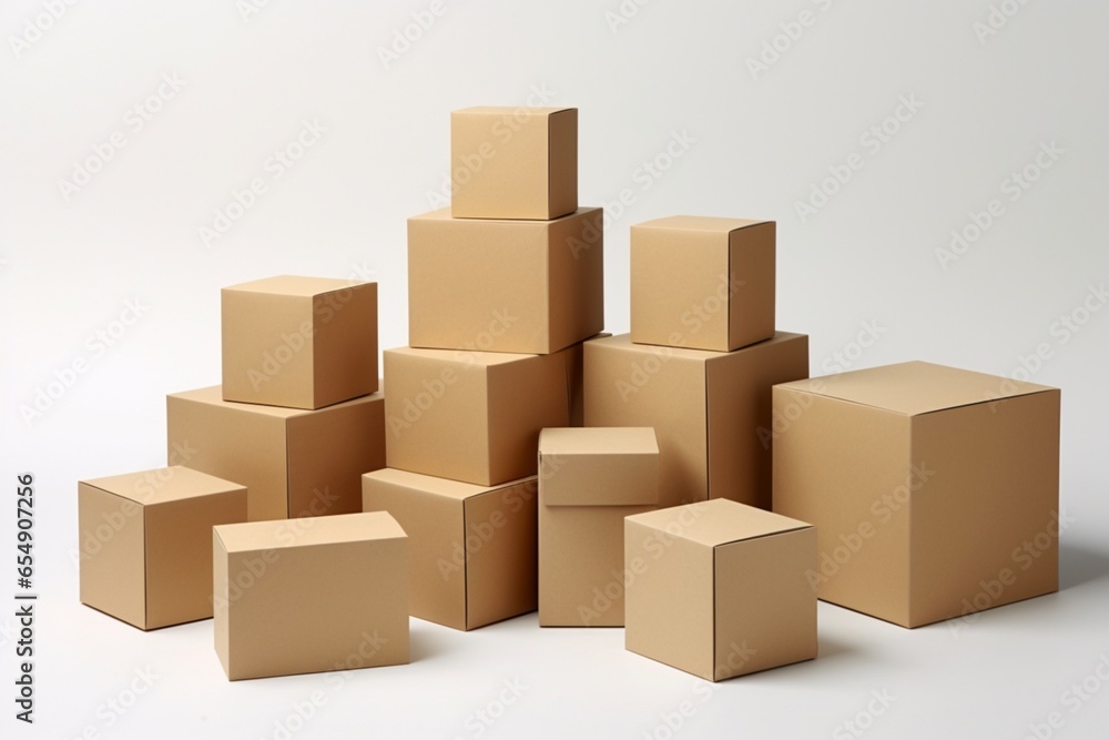 Boxes on isolated White background Boxes on isolated White background