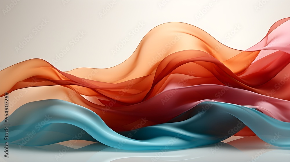 Rhythmic Resonance: Colorful Abstract Waves Flowing and Capturing Fluid Motion in a Mesmerizing Background Display - obrazy, fototapety, plakaty 