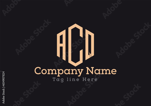 ACQ letter logo design in six style. ACQ polygon, circle, triangle, hexagon, flat and simple logo