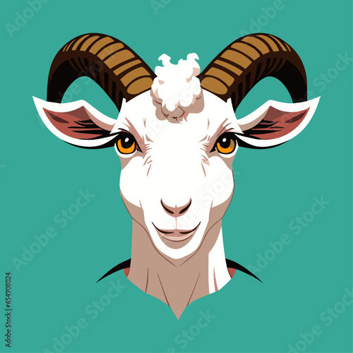 Vector illustration of Sheep character design sticker, funny Sheep cartoon style Art and Illustration