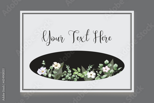 Free vector pink flower frame background with watercolor