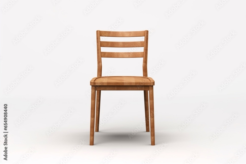 Wooden chair on isolated White background