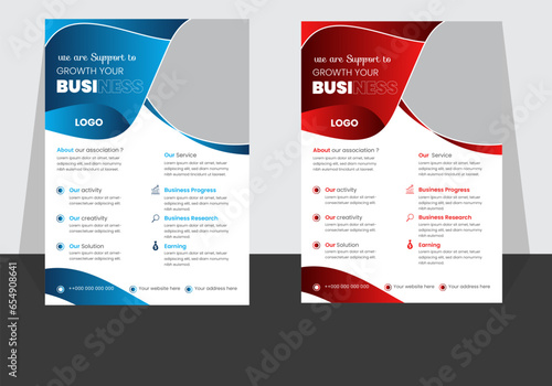  Corporate business flyer template design,Business Flyer Layout in Two Colors,digital marketing flyer set.advertisement,promotion, publication, Corpotare businees branding, Merketing
 photo