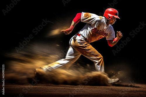 baseball player in motion