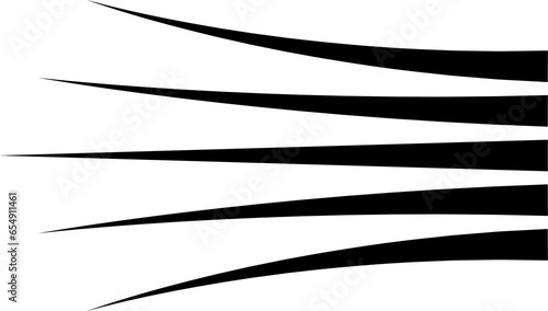 Foto Black speed lines, motion lines. PNG with transparent background