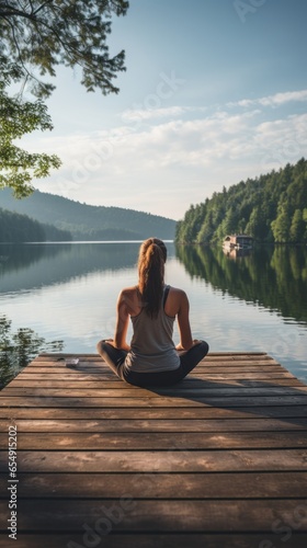 Mindfulness - Yoga meditation and self-care © olegganko
