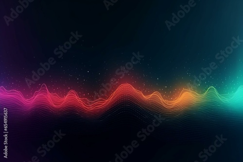 Grainy noise background with dark gradient colors, abstract space design with light textured nostalgia. Vintage 70s, 80s style lo-fi aurora. Generative AI