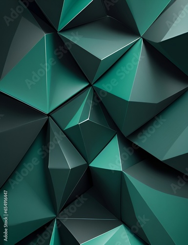 3d green geometric background