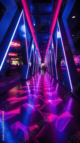 Clubs electric atmosphere glows with neon lights