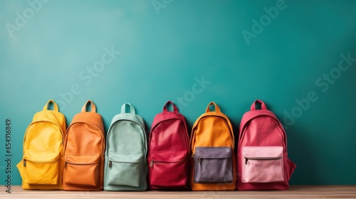 Back to school. backpacks and textbooks