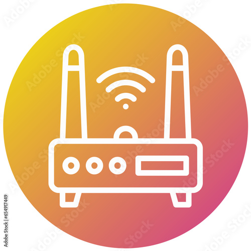Wifi router Vector Icon Design Illustration