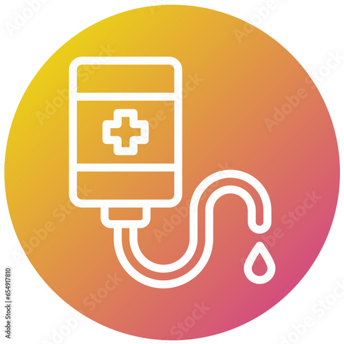 Blood Bag Vector Icon Design Illustration