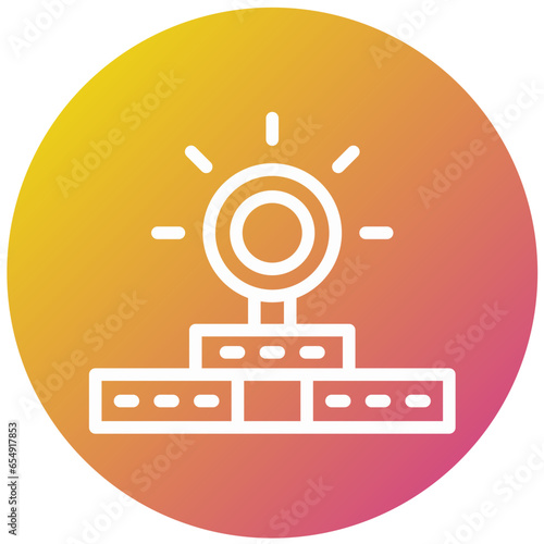 Head Mirror Vector Icon Design Illustration