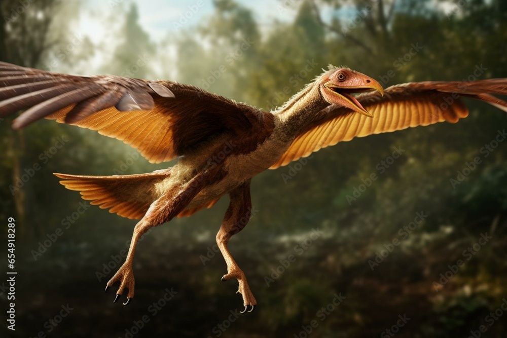 Jurassic reptile flying Archaeopteryx lived in Germany, carnivorous