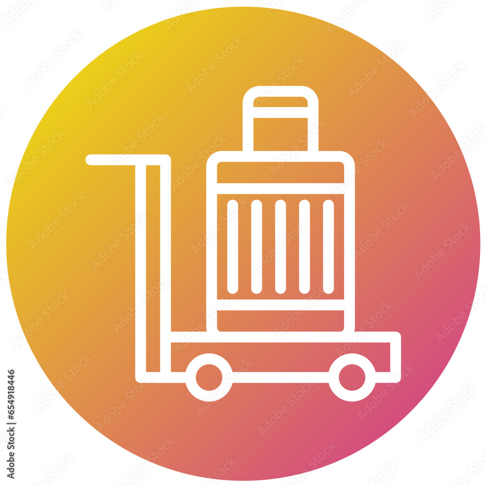 Airport Cart Vector Icon Design Illustration Airport Cart Vector Icon Design Illustration