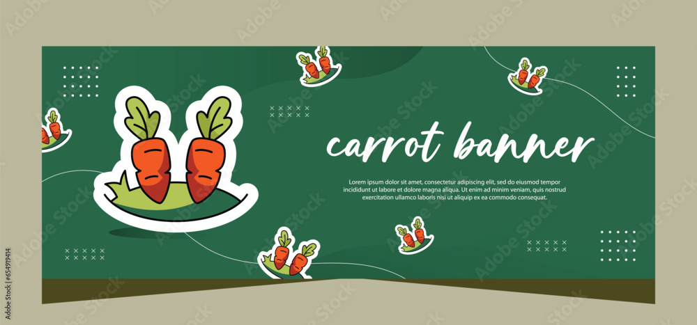 Carrot banner template design Carrot banner template design