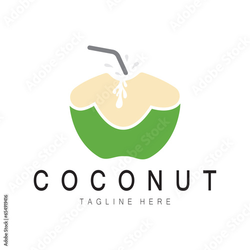 coconut logo design template illustration vector