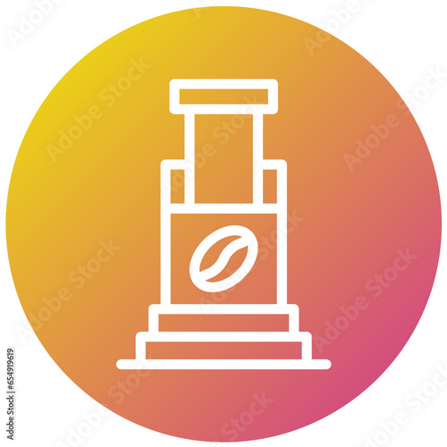 Aeropress Vector Icon Design Illustration