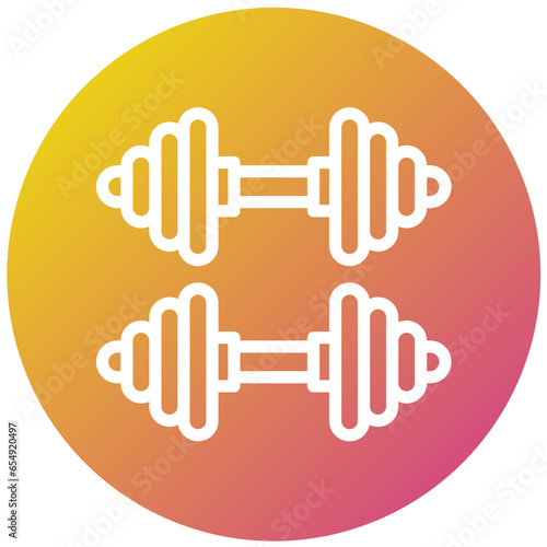 Barbell Vector Icon Design Illustration