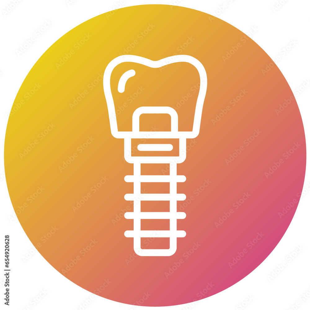 Dental Implant Vector Icon Design Illustration Dental Implant Vector Icon Design Illustration