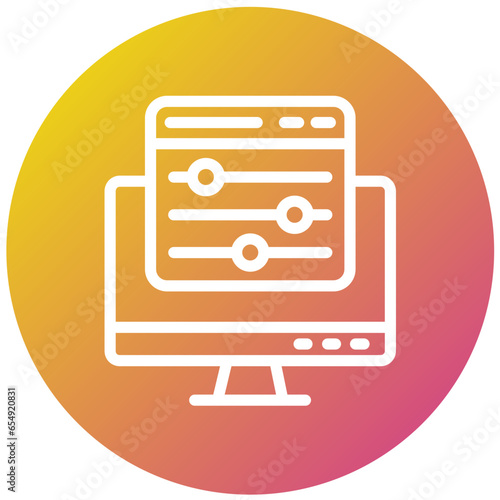 Color control Vector Icon Design Illustration