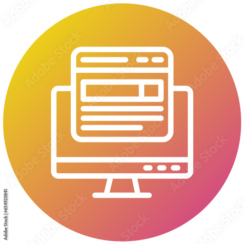 Front end Vector Icon Design Illustration