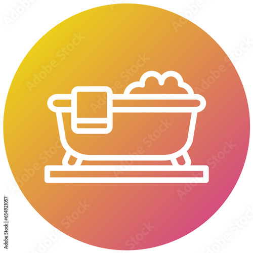 Bathtub Vector Icon Design Illustration