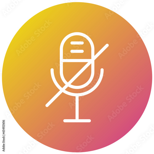 Microphone disable Vector Icon Design Illustration