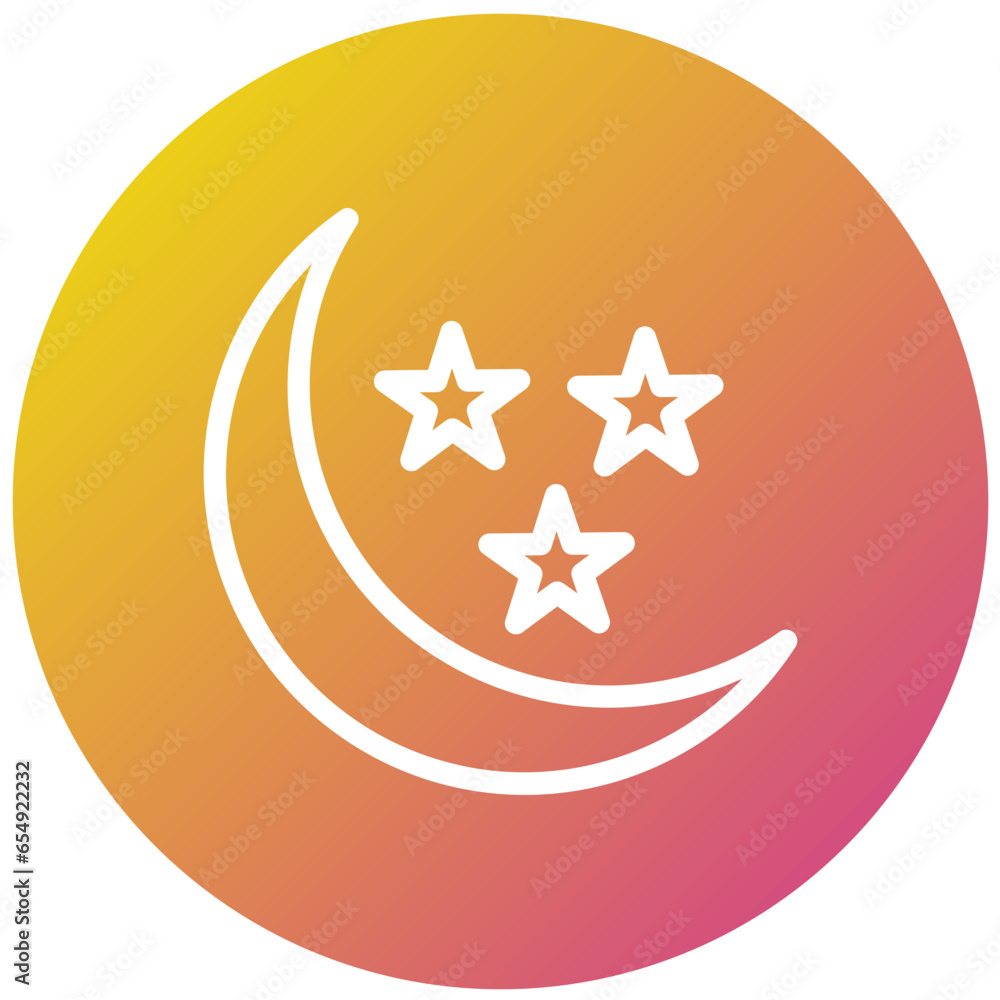 Moon And Star Vector Icon Design Illustration Moon And Star Vector Icon Design Illustration