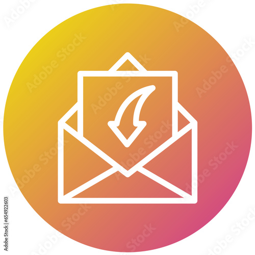 Receive Mail Vector Icon Design Illustration