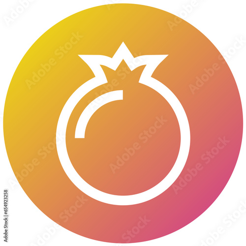 Pomegranate Vector Icon Design Illustration