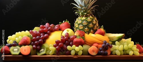 Fresh fruits assorted colorful fruits background.