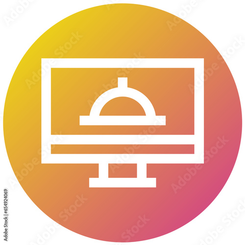 Online Food Order Vector Icon Design Illustration
