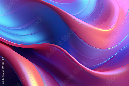 Iridescent Harmony: Abstract Wavy Multi-Colored Background