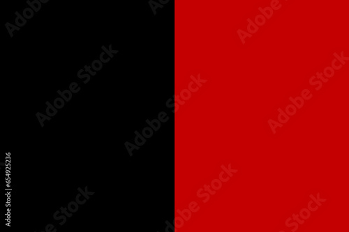 Flag of Aosta Valley (Regions of Italy, Italian Republic) Valle d'Aosta, vertical bicolour of black and red