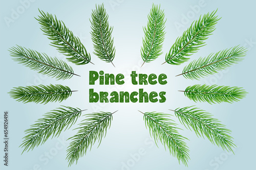 christmas postcard , fir tree branches and toys
