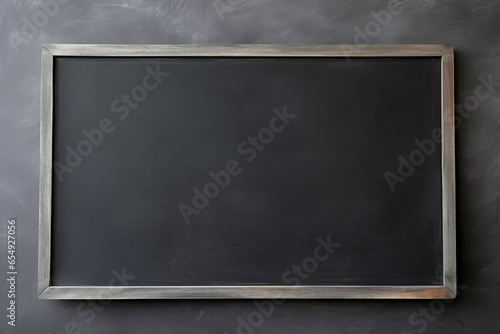 Chalkboard Elegance: Black Board with Chalk on White Table
