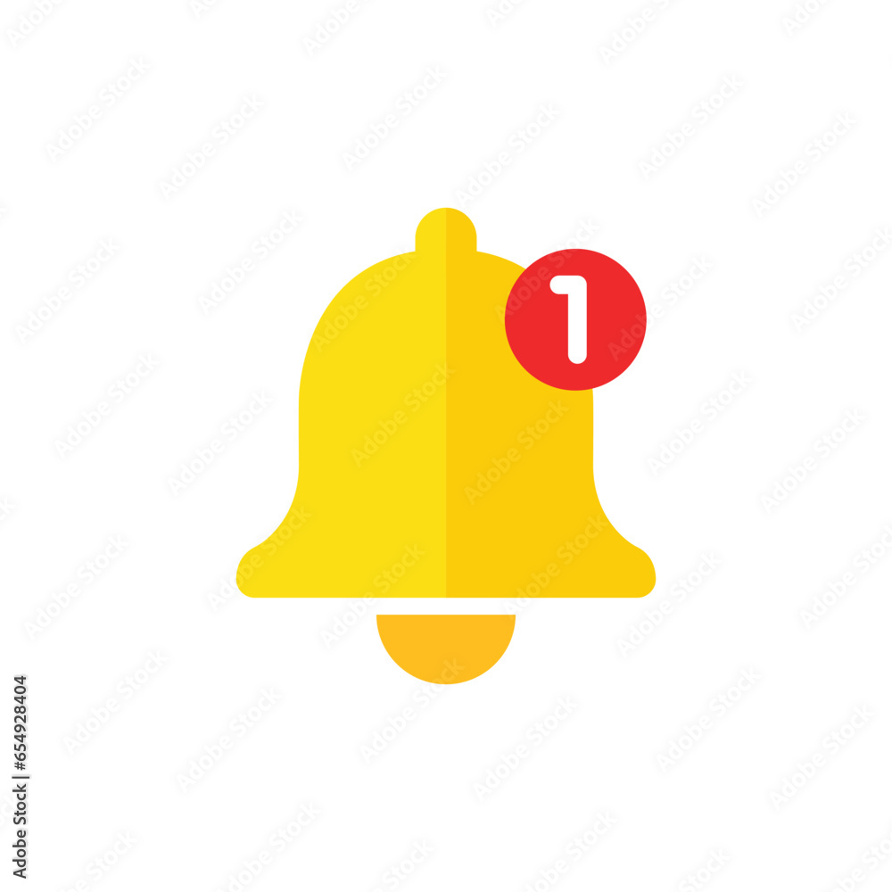 Notification bell icon in flat style. Incoming inbox message vector illustration on isolated background. Ringing bell sign business concept. Notification bell icon in flat style. Incoming inbox message vector illustration on isolated background. Ringing bell sign business concept.
