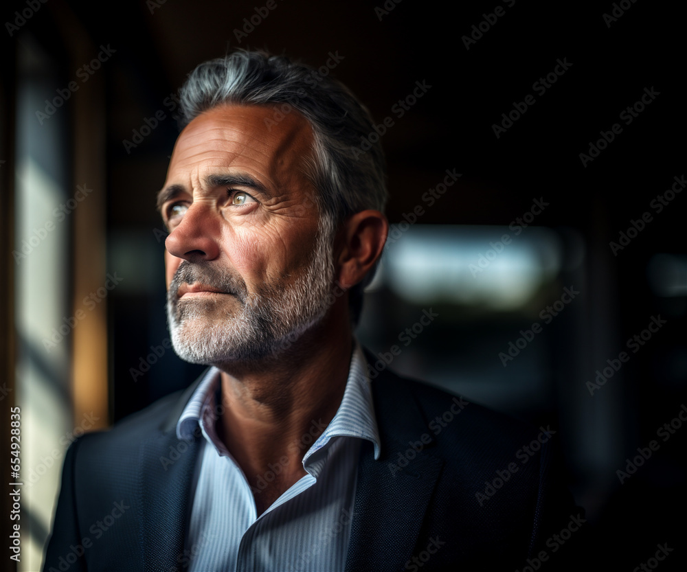 Captivating Close-Up of a Distinguished Businessman in his 50s: A Beacon of Elegance and Virility, This CEO with a Beard Represents Leadership and Corporate Success Captivating Close-Up of a Distinguished Businessman in his 50s: A Beacon of Elegance and Virility, This CEO with a Beard Represents Leadership and Corporate Success