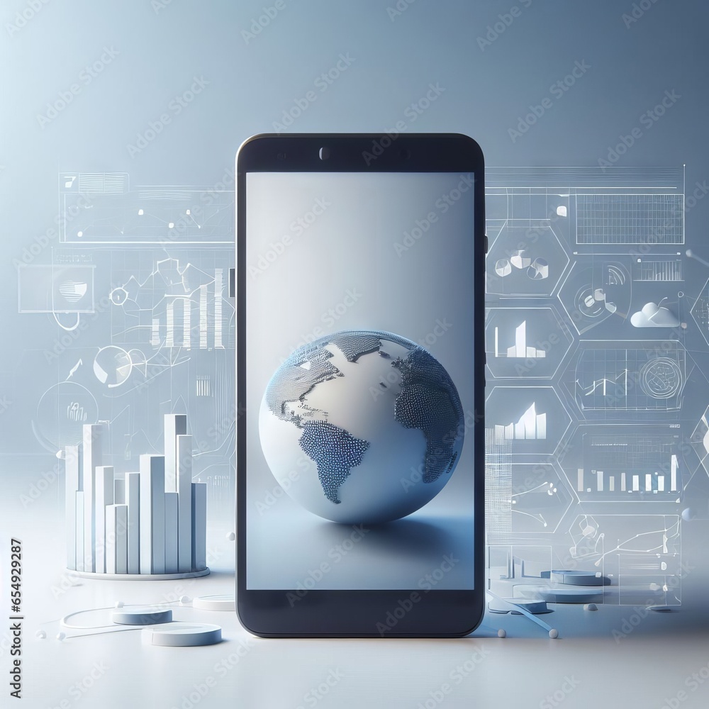 modern technology smartphone with white screen and black frame 3d render concept design art modern technology smartphone with white screen and black frame 3d render concept design art