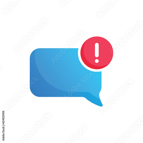 New message icon in flat style. Incoming inbox email vector illustration on isolated background. Bubble notification sign business concept.