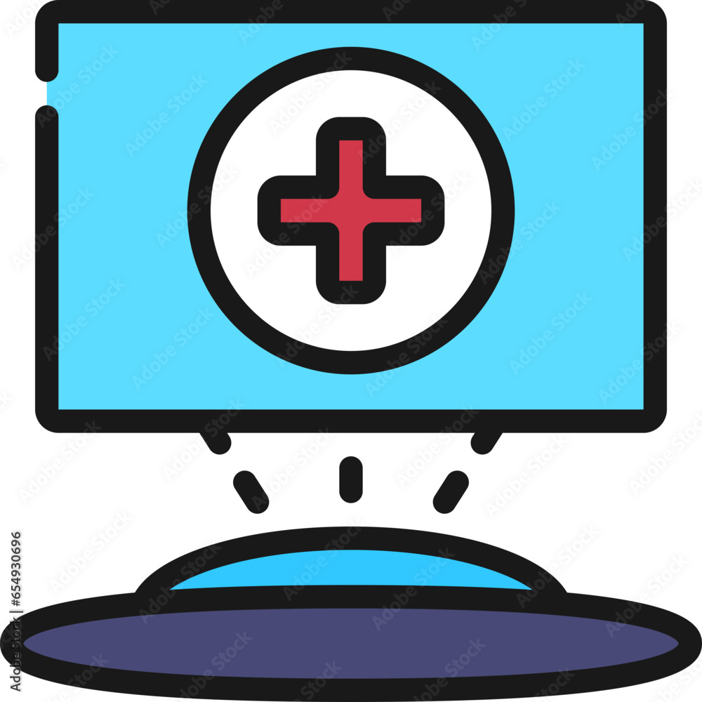 Obraz premium Medical Data AR Visualisation Icon