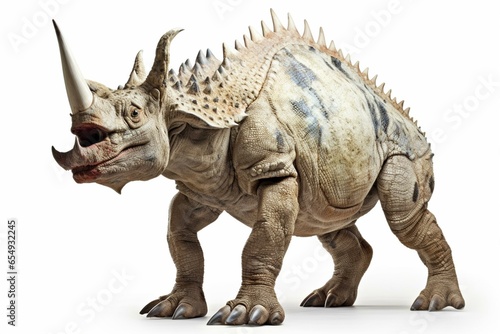 White background coahuilaceratops. Generative AI © Esme
