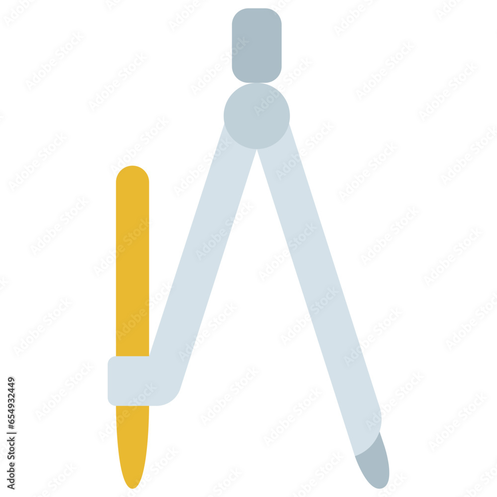 Pencil Compass Icon Pencil Compass Icon