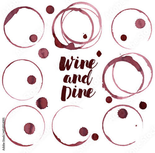Set of wine stains