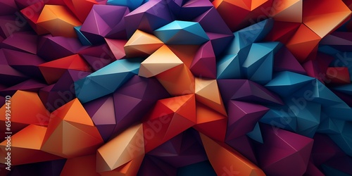geometric colorful 3d shape pattern background