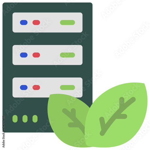 Eco Data Centre Icon